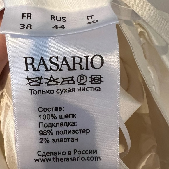 Rasario Ruffled One-Shoulder Silk Mini Dress | Size 38 / 6 - Picture 10 of 11